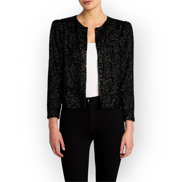 Silky Nights Jackets & Blazers - VTG Silky Nights 100% silk beaded embroidered open front cardigan long sleeve L
